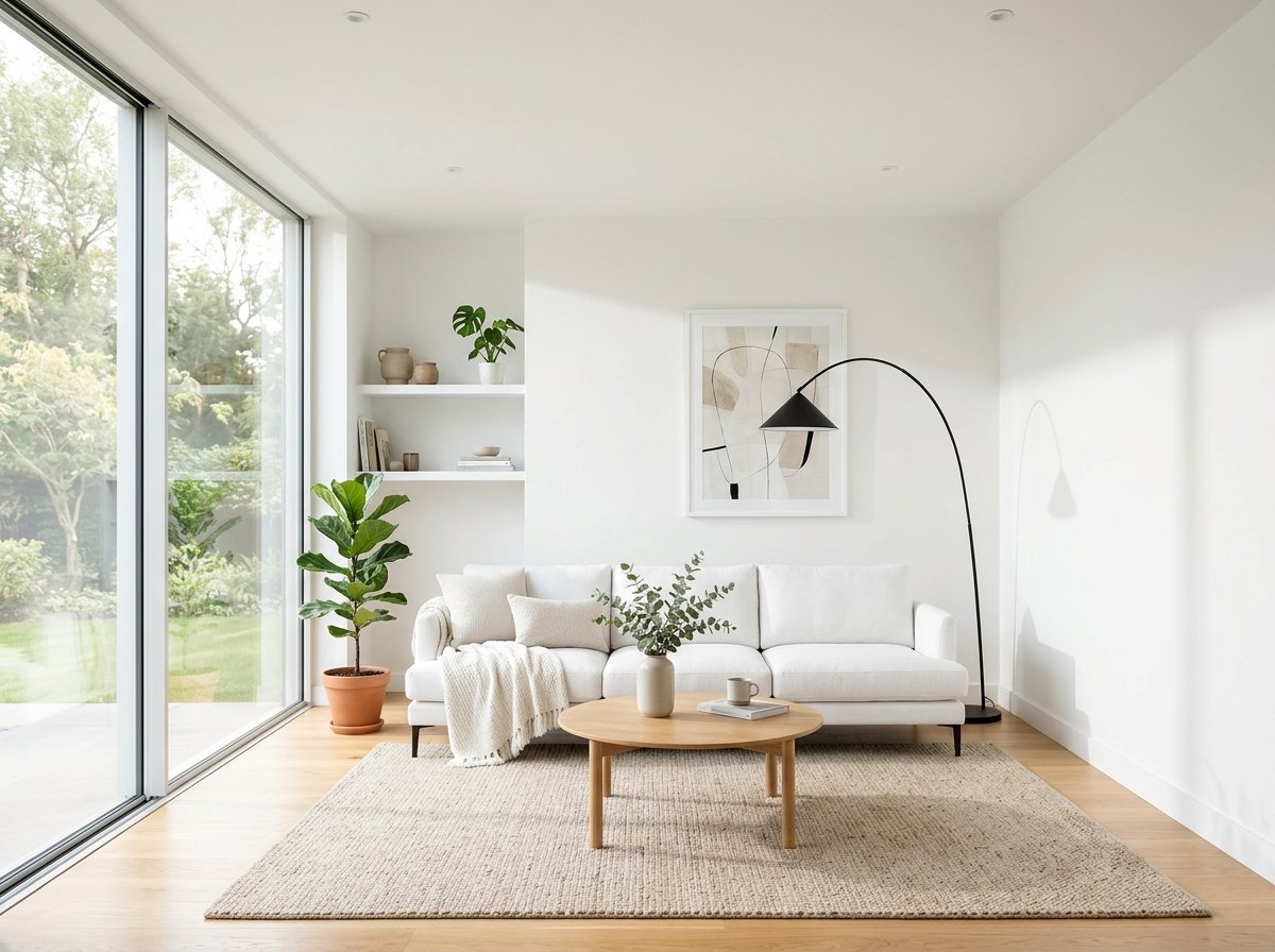 Beautifully painted modern living room interior